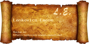 Lenkovics Emese névjegykártya