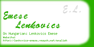 emese lenkovics business card